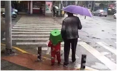 板凳擋雨